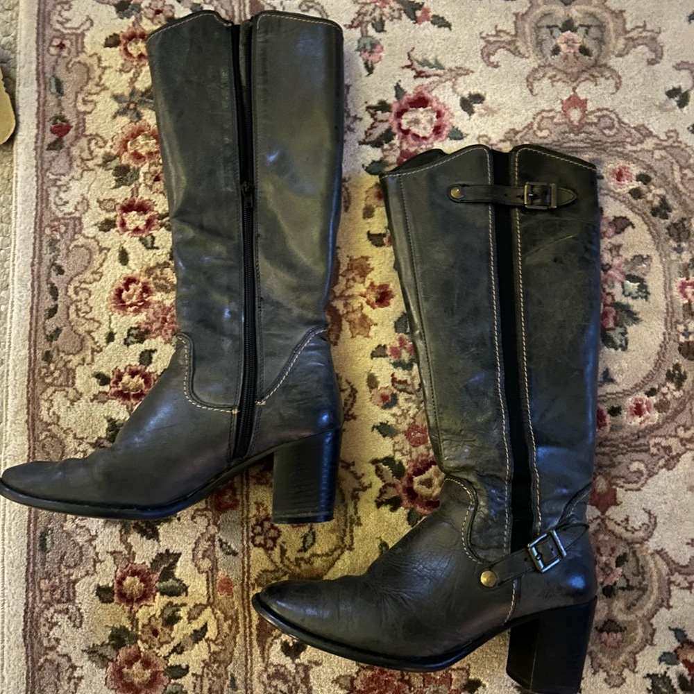 Vintage Italian Leather Cowboy Boots